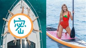 拐拐率十美女到龜山島牛奶湖「呈放射狀」全脫了。（圖／s'dare提供）