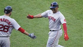 ▲紅襪戴佛斯（Rafael Devers）單場雙響砲3打點。（圖／美聯社／達志影像）