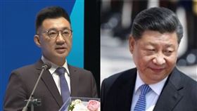 江啟臣,習近平,國共 (組合圖)