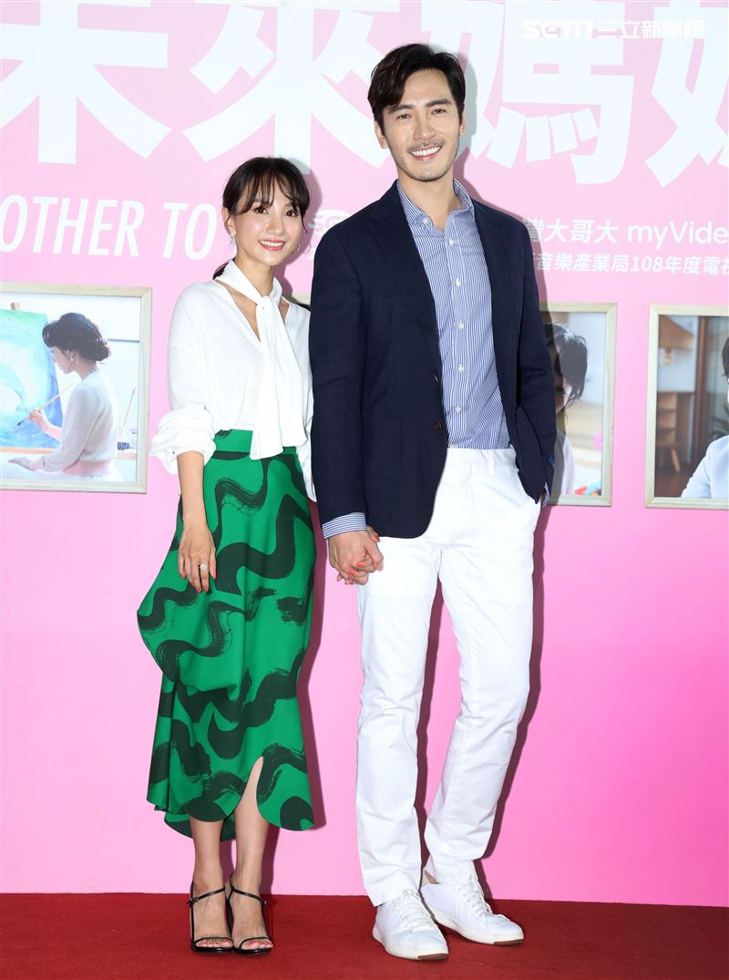 李至正、張寗出席三立週五華劇「未來媽媽」記者會。（記者邱榮吉/攝影）