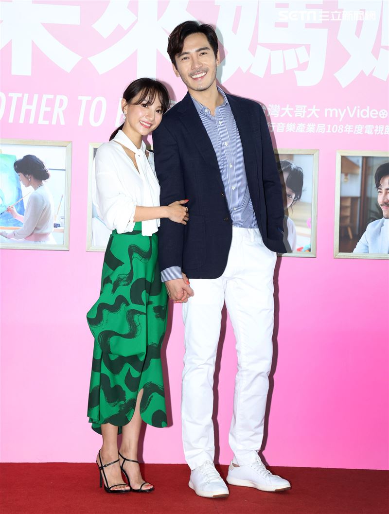 李至正、張寗出席三立週五華劇「未來媽媽」記者會。（記者邱榮吉/攝影）