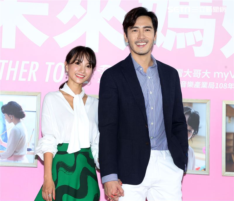 李至正、張寗出席三立週五華劇「未來媽媽」記者會。（記者邱榮吉/攝影）