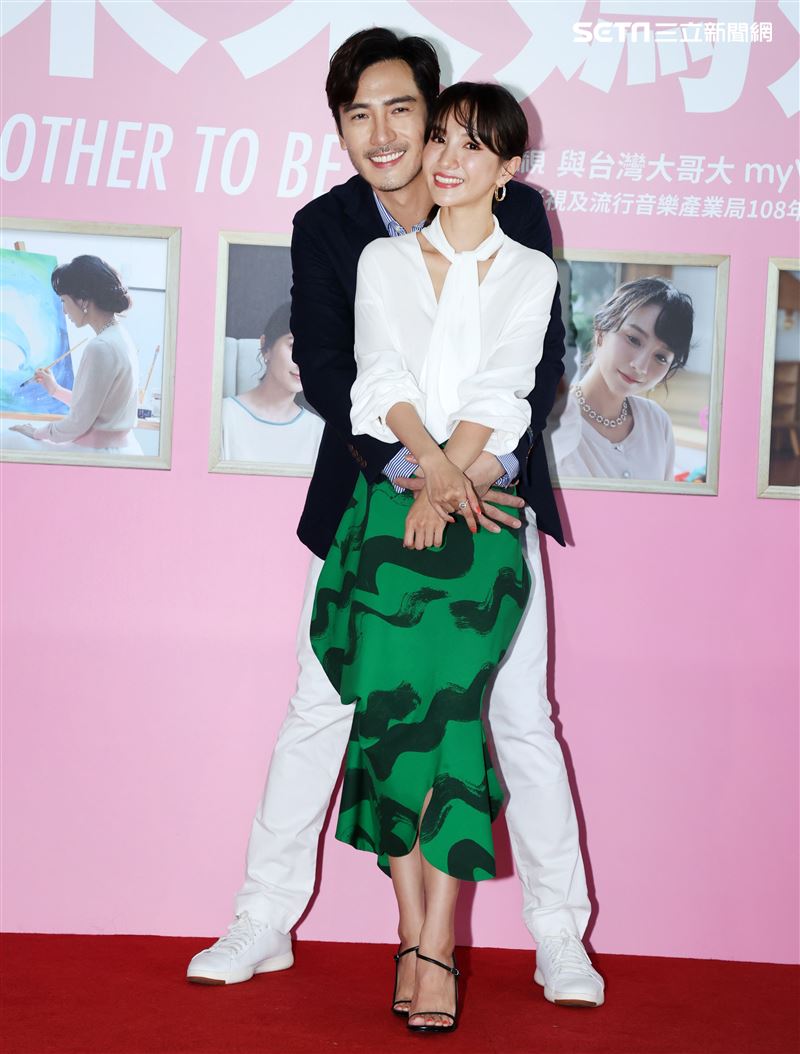 李至正、張寗出席三立週五華劇「未來媽媽」記者會。（記者邱榮吉/攝影）