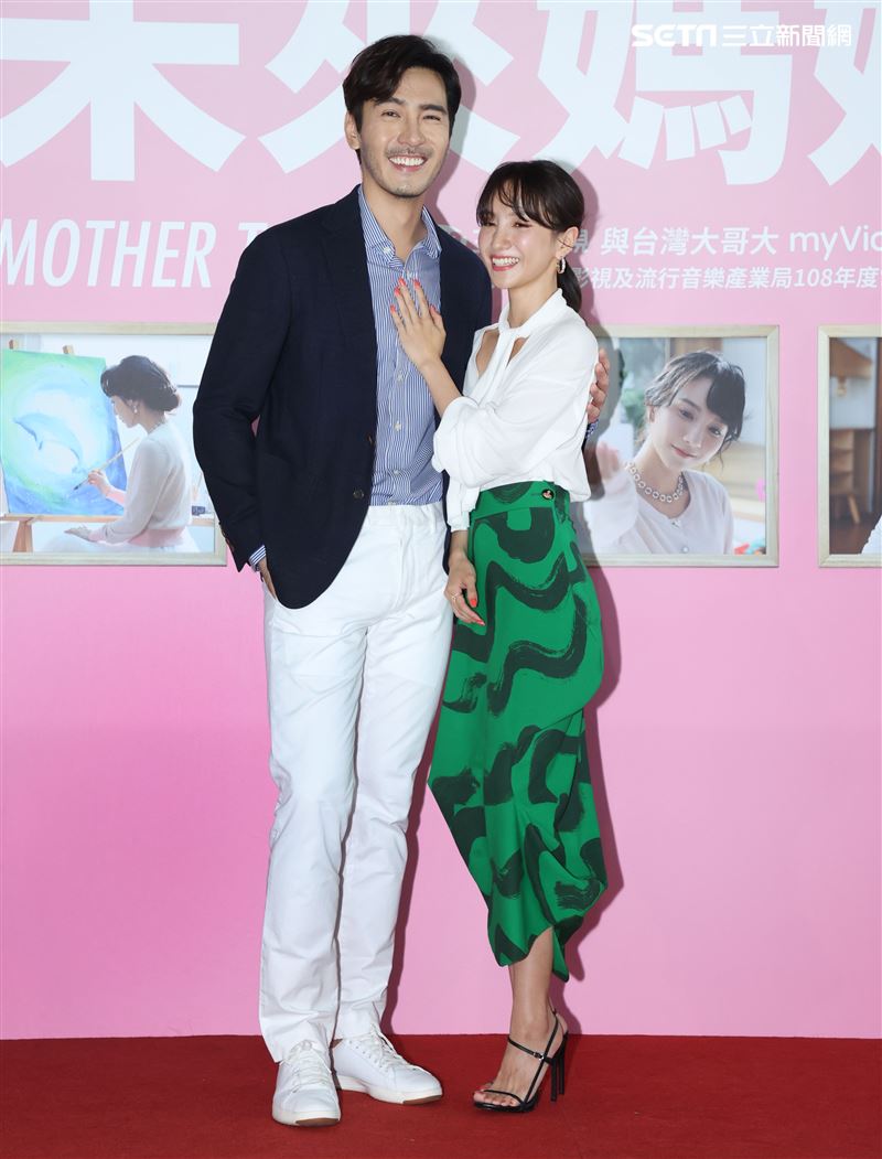 李至正、張寗出席三立週五華劇「未來媽媽」記者會。（記者邱榮吉/攝影）