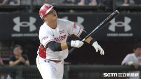 ▲樂天桃猿一壘手陳俊秀。（圖／記者劉彥池攝影）