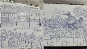 80歲阿嬤　畫畫　（圖／翻攝自爆廢公社）