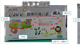 圖／買到地下假口罩？檢調製圖教真偽(圖/台中地檢署提供)