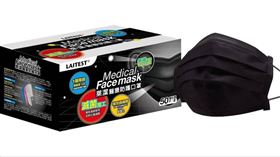 萊爾富宣布週一晚間推出新色系「曜石黑」醫療口罩限量預購。（萊爾富提供）