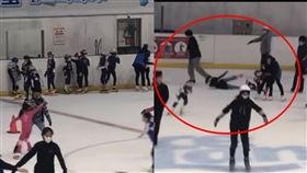 小巨蛋放任競速滑冰隊「私下授課」，場內高速行駛，不甩危險撞倒遊客。（圖／翻攝自爆怨公社）