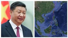 習近平、China航天公佈的軌跡圖中，確實會經過台灣上空。（圖／翻攝自China航天微博）