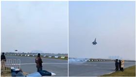 共機90度升空炫技！影片曝光…網抓包「是遙控飛機」（圖／翻攝自人民日報推特）