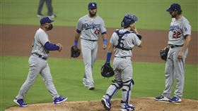 ▲柯蕭（Clayton Kershaw）6.1局飆9K吞敗。（圖／美聯社／達志影像）