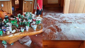 客滅火器噴全屋　業者曝慘況：素質呢