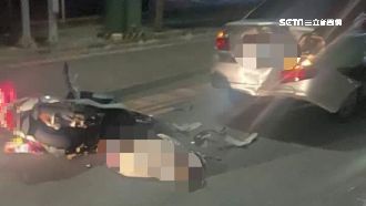 送餐超過1小時　外送員恍神追撞轎車