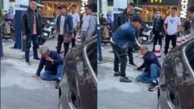 老翁,衝突,喝醉,年輕人,街上