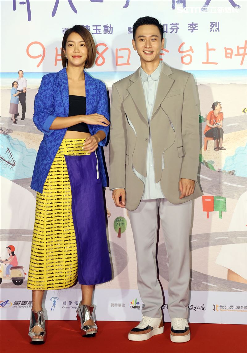 演員劉冠廷、李霈瑜(大霈)出席電影「消失的情人節」首映會。（記者邱榮吉/攝影）