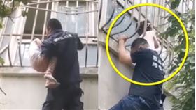 女童,媽媽,窗外,懸空,意外,防盜門