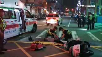 女違規遭警盯上　心虛逃竄撞小黃骨折