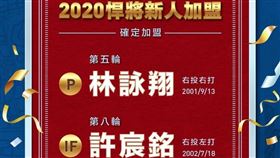 ▲富邦悍將宣布簽約新秀林詠翔與許宸銘。（圖／富邦悍將球團提供）