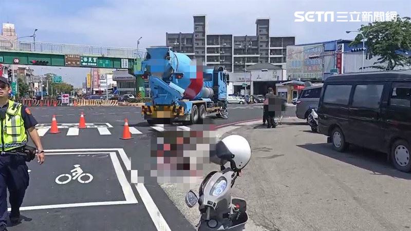 苗栗混凝土車右轉　8旬單車爺遭輾斃