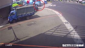 苗栗混泥土車輾斃84歲爺／翻攝畫面
