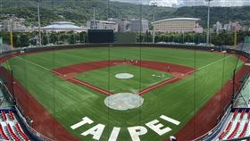 天母棒球場換人工草皮。（圖／味全龍球團提供）
