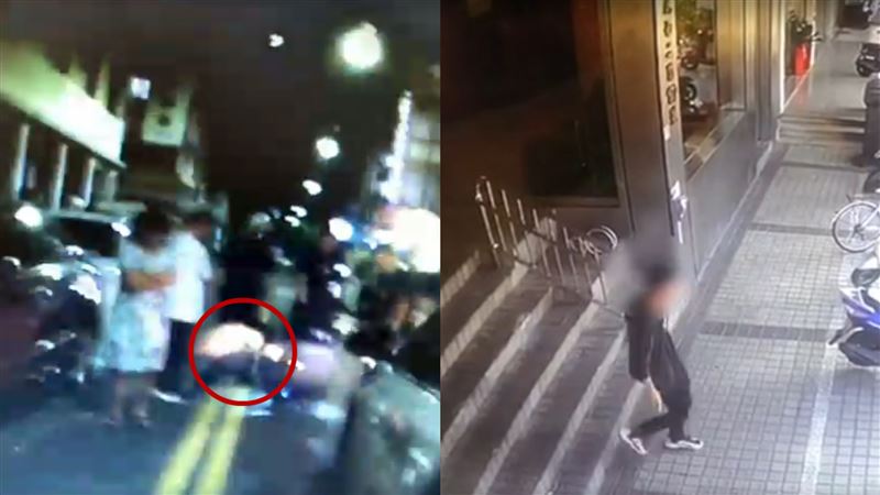 赤膊男偷車被抓包　他1打2慘遭扒衣