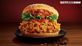 肯德基也在秋天來臨時，推出「川麻雞絲咔啦雞腿堡」