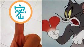 被門夾到手指腫成球　他驚卡通沒騙人（圖／翻攝自爆廢公社二館臉書）