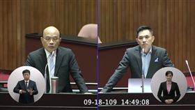 陳以信質詢蘇貞昌。（圖／翻攝自立法院直播）