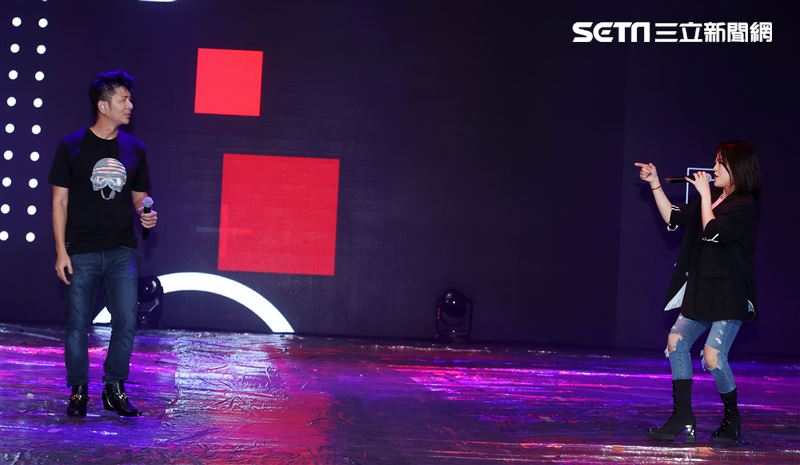 戴愛玲、荒山亮廣播金鐘彩排。（記者邱榮吉/攝影）