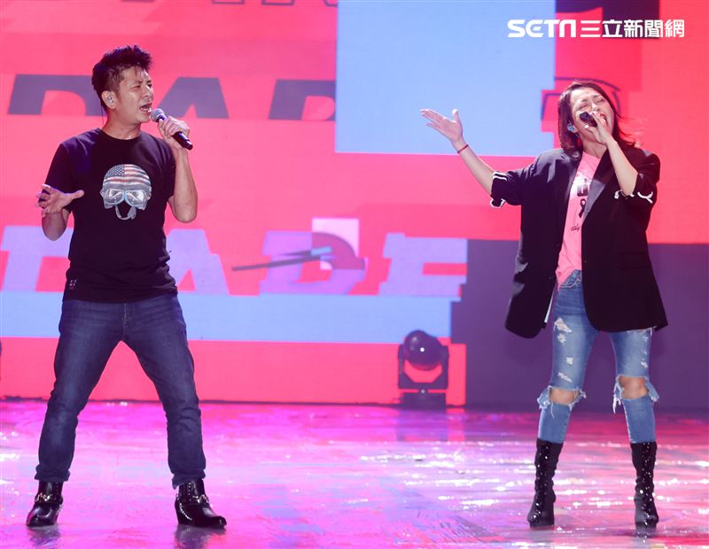 戴愛玲、荒山亮廣播金鐘彩排。（記者邱榮吉/攝影）