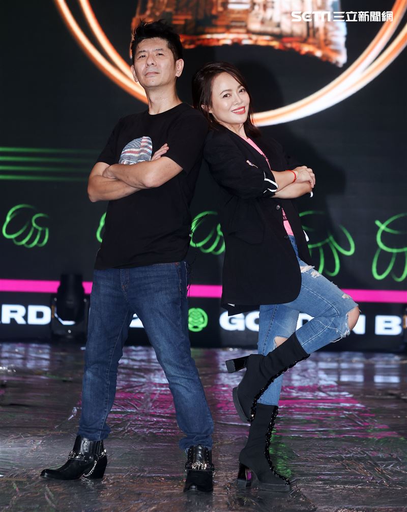 戴愛玲、荒山亮廣播金鐘彩排。（記者邱榮吉/攝影）