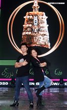 戴愛玲、荒山亮廣播金鐘彩排。（記者邱榮吉/攝影）