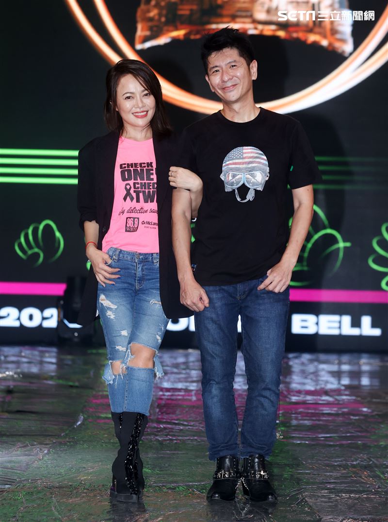 戴愛玲、荒山亮廣播金鐘彩排。（記者邱榮吉/攝影）