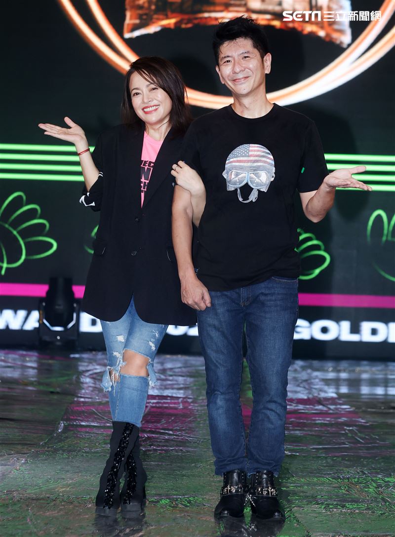 戴愛玲、荒山亮廣播金鐘彩排。（記者邱榮吉/攝影）