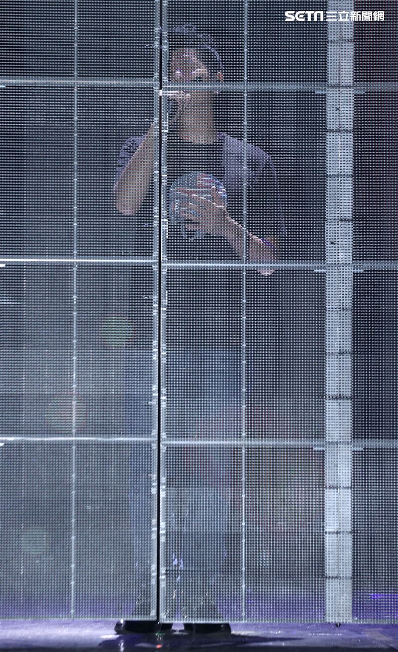 荒山亮廣播金鐘彩排。（記者邱榮吉/攝影）