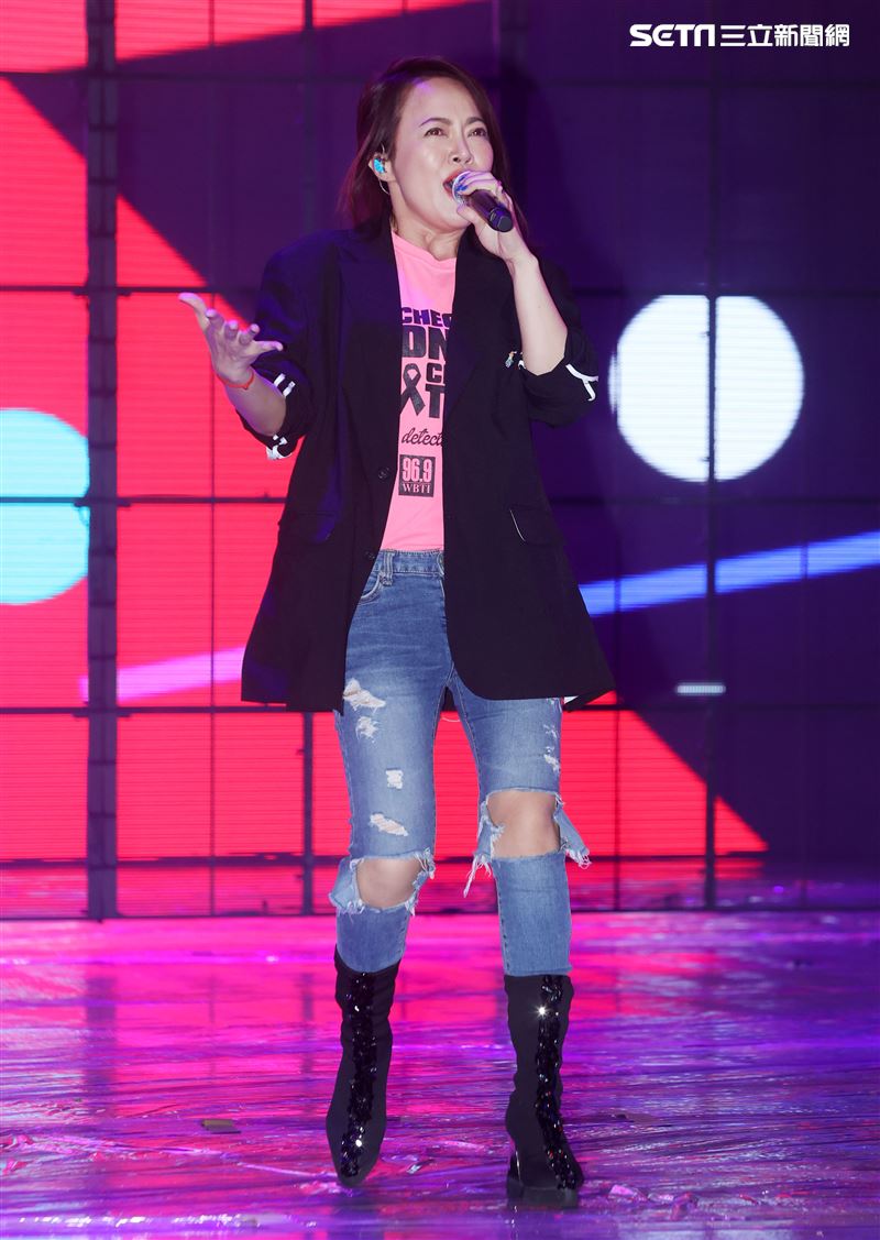 戴愛玲廣播金鐘彩排。（記者邱榮吉/攝影）