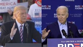 美國明尼蘇達、維吉尼亞、南達科他及懷俄明4州18日開始提前投票，兩位候選人川普（左）和拜登雙雙在明尼蘇達州造勢拚人氣。（左圖取自facebook.com/DonaldTrump；右圖取自facebook.com/joebiden）
