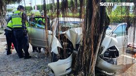 花蓮,鳳林,車禍,路樹,死亡,骨折（圖／翻攝畫面）