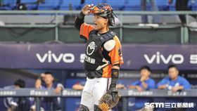 ▲統一獅捕手林祐樂。（圖／記者劉彥池攝影）