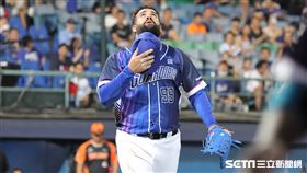 ▲富邦悍將先發投手奇優力。（圖／記者劉彥池攝影）