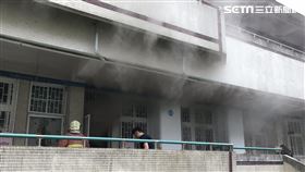 新北,中和,錦和國小,武崙樓,火警（圖／翻攝畫面）
