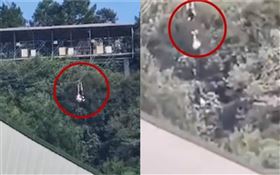 中國大陸,女員工搭乘「高空滑索」墜落慘死（圖／翻攝自微博）