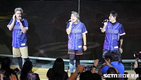 ▲5566在富邦悍將G-POP主題日賽後開唱。（圖／記者劉彥池攝影）