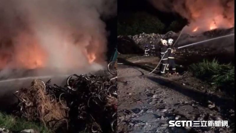 斗六再傳回收場大火　空氣充滿塑膠味
