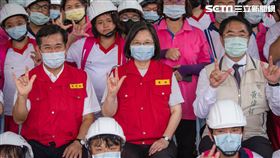 蔡英文出席「109年度國家防災日地震避難掩護練習」。（圖／總統府提供）