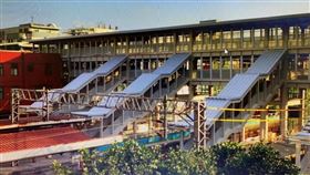 中壢臨時後站及跨站天橋（圖／交通部鐵道局）