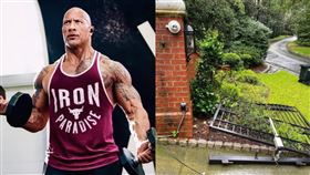 巨石強森為了趕拍電影，徒手把沒電打不開的鐵門拆了。（圖／翻攝自@therock IG）