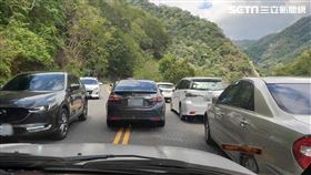 白楊步道入口整排違停／中橫路況交通資訊站授權提供